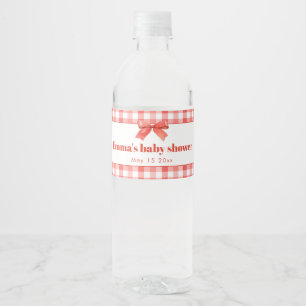 Ze staat op springen Rood frisdrank Baby Shower Waterfles Etiket