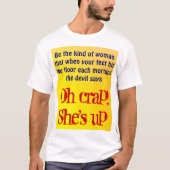 Ze staat op.   t-shirt (Voorkant)