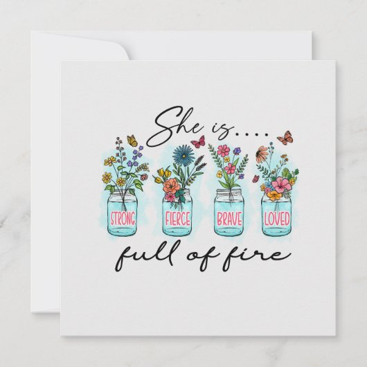 Ze staat vol vuur. (Voorkant)