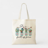 Ze staat vol vuur. tote bag (Achterkant)