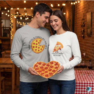 Ze Stalen Pizza Mijn Hart Grappige Foodie Koppel M T-shirt