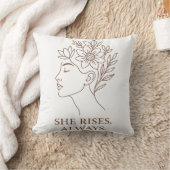 Ze stijgt op. Altijd — Minimalistisch ontwerp voor Kussen (Deken)