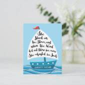 Ze stond in het storm, bevorderend Briefkaart (Staand voorkant)