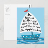 Ze stond in het storm, bevorderend Briefkaart (Voorkant / Achterkant)