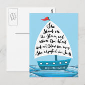 Ze stond in het storm, bevorderend Briefkaart (Voorkant / Achterkant)