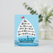 Ze stond in het storm, bevorderend Briefkaart (Staand voorkant)