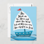 Ze stond in het storm, bevorderend Briefkaart (Voorkant / Achterkant)