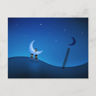 Ze stoppen de maan (versie 2008) briefkaart