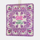 Ze The People Cross Stitch Keramisch Ornament (Links)