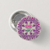 Ze The People Cross Stitch Ronde Button 3,2 Cm (Voorkant /achterkant)