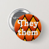 Ze/Them Dragon schalen de Button van Pronoun (Voorkant /achterkant)