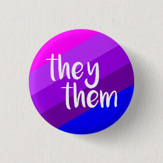Ze/Them Pronoun Badge Ronde Button 3,2 Cm