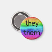Ze/Them pronoun magnet (Voorkant / Achterkant)