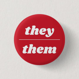 Ze/Them Pronoun Pin, 1¼-inch Button