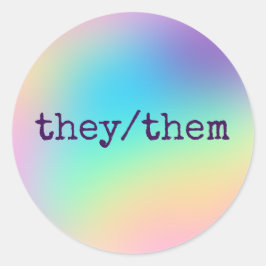 Ze/Them Pronounc Stickers van de prismatische rege