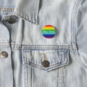 Ze, Them, Pronouns Lgbetq Lgbt Pride Rainbow Ronde Button 3,2 Cm (In situ)