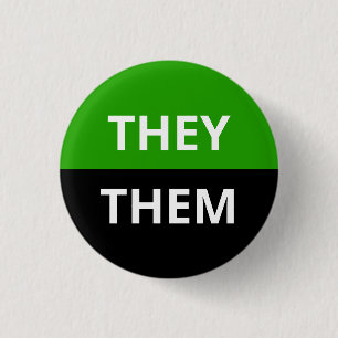 Ze/Them Pronouns Neutrois Badge Ronde Button 3,2 Cm