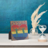 Ze trouwden met de regenboogbruiloft van Yeshaya D Fotoplaat (Insitu)