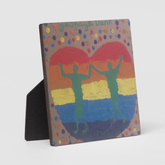 Ze trouwden met de regenboogbruiloft van Yeshaya D Fotoplaat (Voorkant)