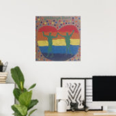Ze trouwden met de regenboogbruiloft van Yeshaya D Poster (Thuiskantoor)