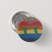 Ze trouwden met de regenboogbruiloft van Yeshaya D Ronde Button 3,2 Cm (Voorkant /achterkant)