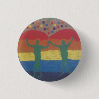 Ze trouwden met de regenboogbruiloft van Yeshaya D Ronde Button 3,2 Cm