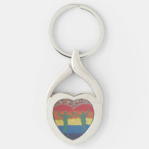 Ze trouwden met de regenboogbruiloft van Yeshaya D Sleutelhanger