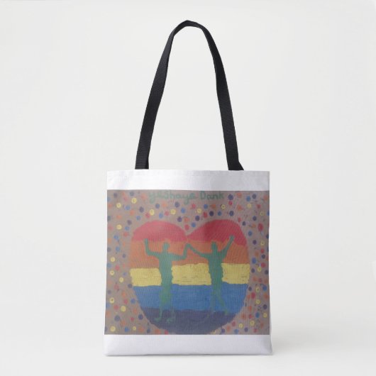 Ze trouwden met de regenboogbruiloft van Yeshaya D Tote Bag (Voorkant)