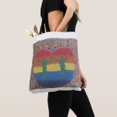 Ze trouwden met de regenboogbruiloft van Yeshaya D Tote Bag (Dichtbij)