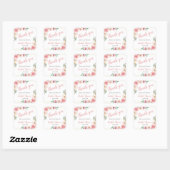 ZE TROUWT BRIDAL SHOWER VIERKANTE STICKER (Vel)