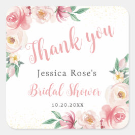 ZE TROUWT BRIDAL SHOWER VIERKANTE STICKER