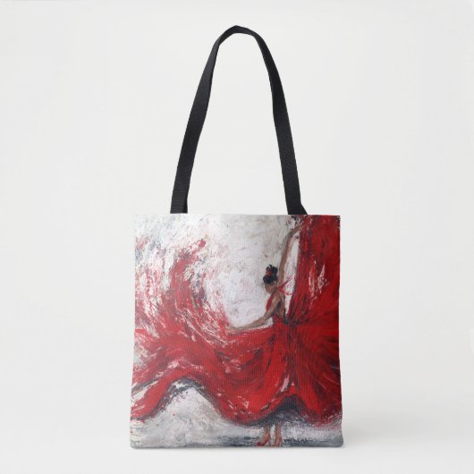 "Ze Twirls" Art Canvas tas (Voorkant)