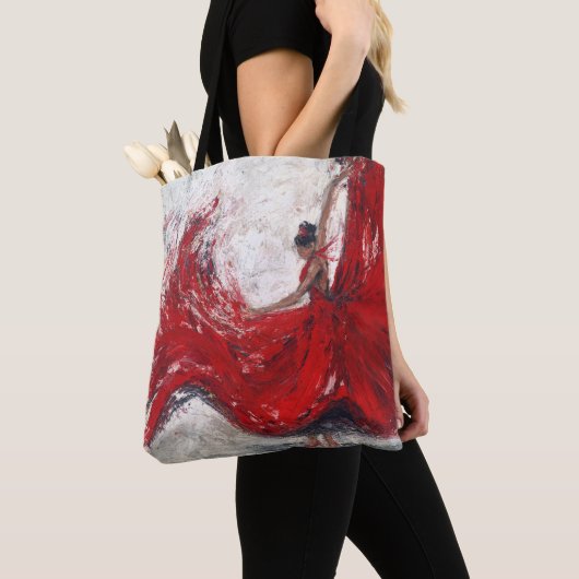 "Ze Twirls" Art Canvas tas (Dichtbij)