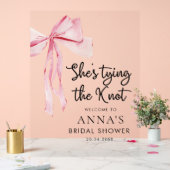 Ze Tying The Knot Vrijgezellenfeest Welkomstbord Acryl Bord (Huwelijk)