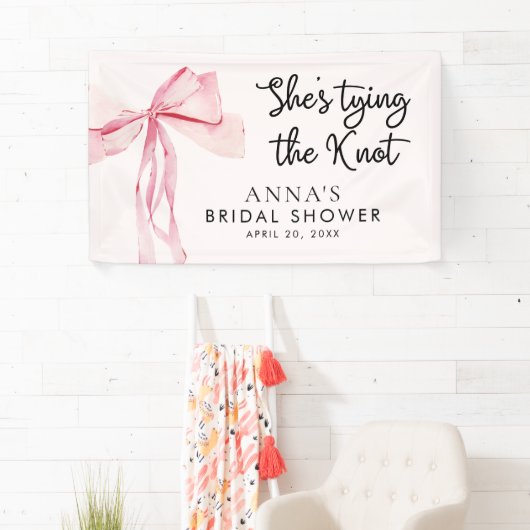 Ze Tying The Knot Vrijgezellenfeest Welkomstbord Spandoek (Insitu)