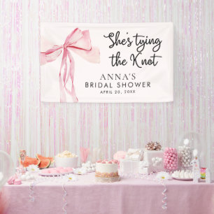 Ze Tying The Knot Vrijgezellenfeest Welkomstbord Spandoek