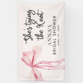 Ze Tying The Knot Vrijgezellenfeest Welkomstbord Spandoek (Verticaal)