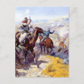 “Ze uitroken” Westernkunst van Charles M Russel Briefkaart (Voorkant)