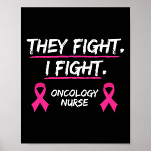 Ze vechten tegen borstkankerbewustwording oncologi poster