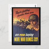 Ze vechten tegen de Tweede Wereldoorlog Briefkaart (Voorkant / Achterkant)