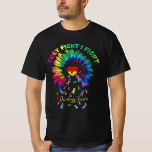 Ze vechten tegen oncologie team Sunflower Oncolog T-shirt