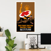Ze vechten voor jou om hen te beschermen poster (Thuiskantoor)