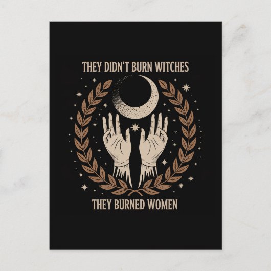 Ze verbrandden geen heksen, ze verbrandden heidens briefkaart (Voorkant)