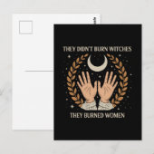 Ze verbrandden geen heksen, ze verbrandden vrouwen briefkaart (Voorkant / Achterkant)