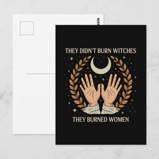 Ze verbrandden geen heksen, ze verbrandden vrouwen briefkaart (Voorkant / Achterkant)