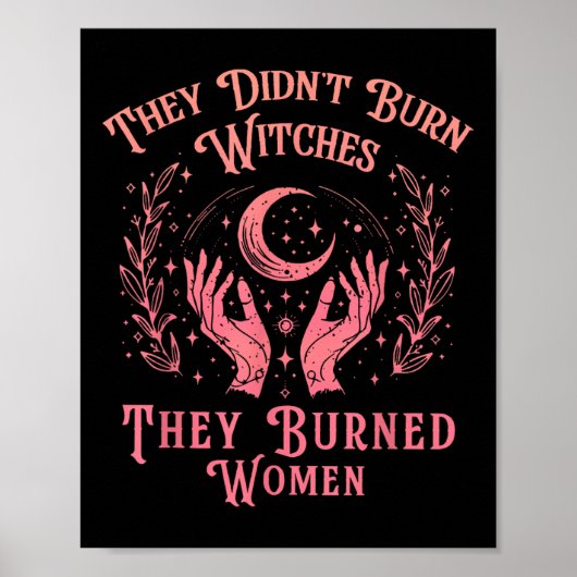 Ze verbrandden heksen, vrouwen en feminisme poster (Voorkant)