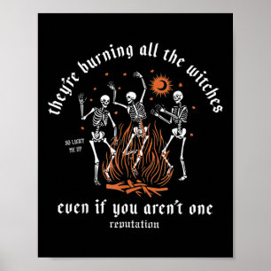 Ze verbranden alle heksen van Halloween Poster