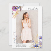 Ze verdiende het Wildflower Gold RN afstudeerfeest Kaart (Achterkant)