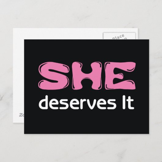 Ze verdient het Briefkaart (Voorkant / Achterkant)