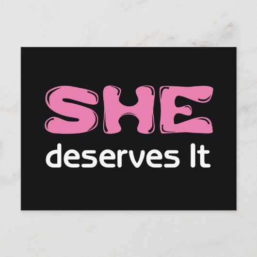 Ze verdient het Briefkaart (Voorkant)